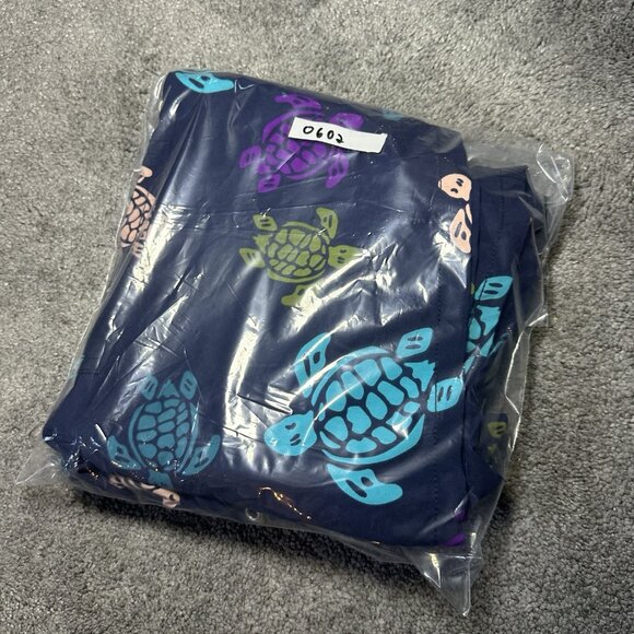 Vilebrequin Swim Trunks Shorts Mens Large Blue Multicolour Turtle Print Beach - Picture 13 of 13